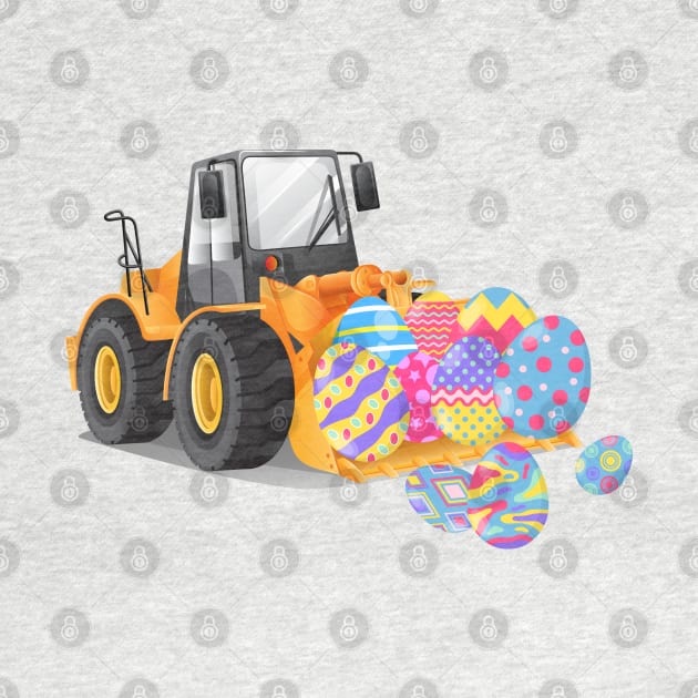 Funny Easter And Excavator Design Eggscavator To Celebrate Easter Sunday 2022 by HBart